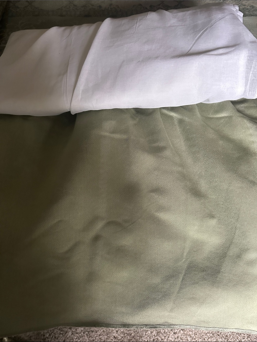 Sage Green Queen Bed Skirt-Classic Home